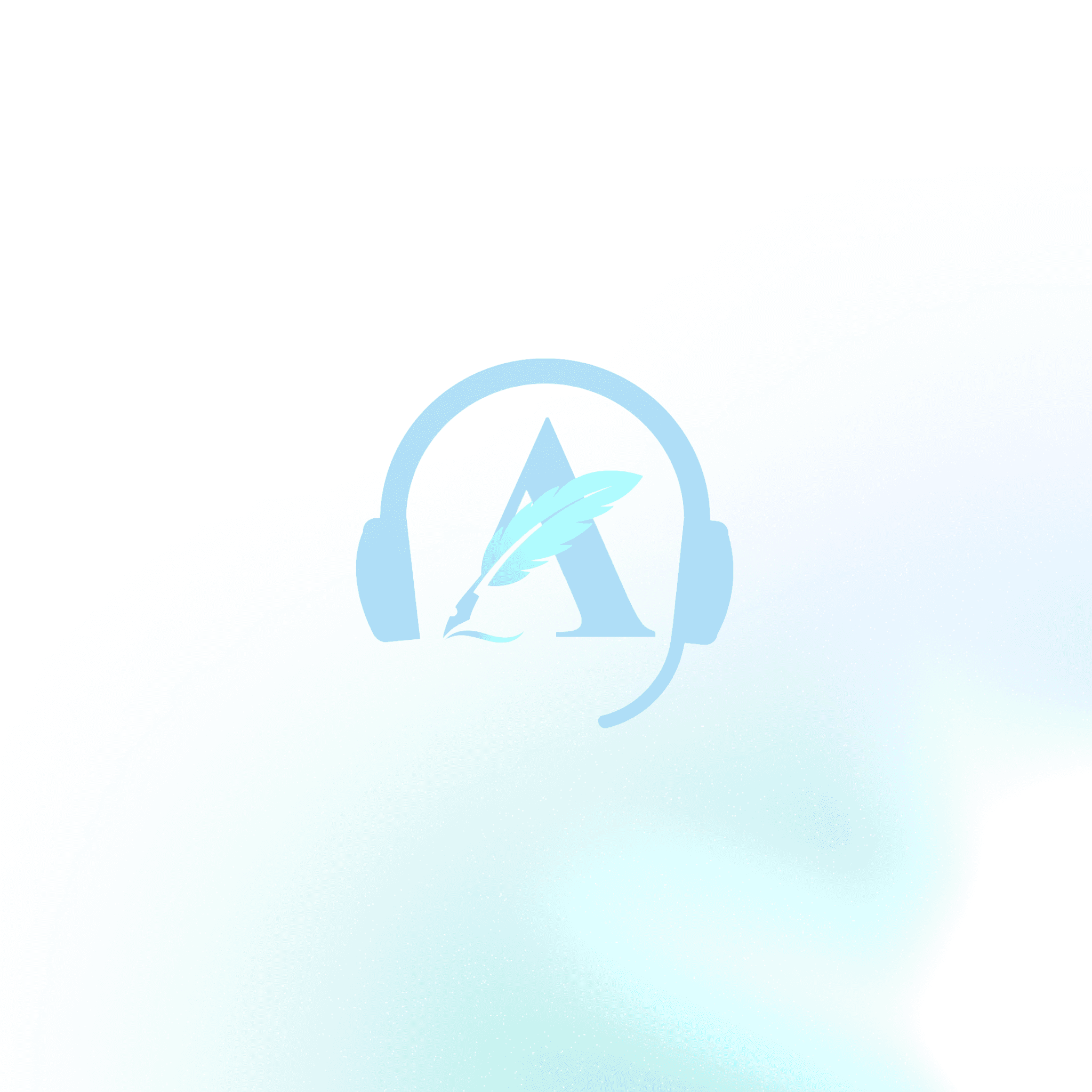 Linguistica voice and writing emblem on a pale blue background